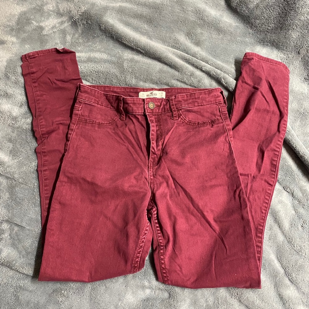 Burgundy Hollister Skinny Jeans SZ 3